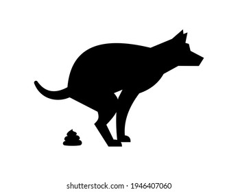 Poop Dog Silhouette Dog Pooping Sign Stock Illustration 1946407060 ...