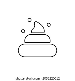 Poop Icon Symbol Silhouette Logo Illustration Stock Illustration ...