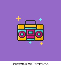 Pop, Blues, Classical, Country, Dance, Jazz, Soul, Rock, Hip-hop And Latin Music Icons In Pixel Art Style