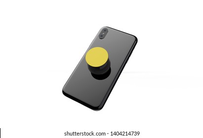 Pop Socket Stand And Holder Isolated In A White Background. 3d Illustration