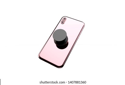 Pop Socket Stand And Holder Isolated In A White Background. 3d Illustration