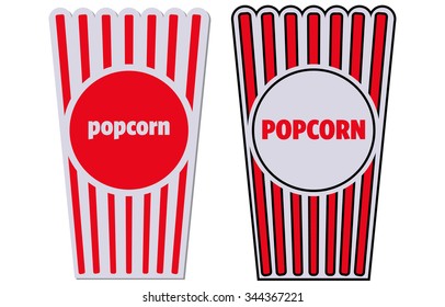 Popcorn Empty Packaging Bag Stock Illustration 344367221 | Shutterstock