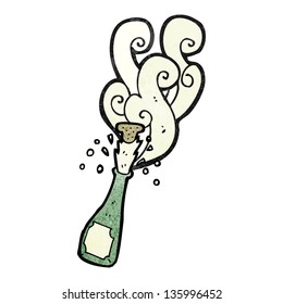 Popped Champange Bottle Cartoon