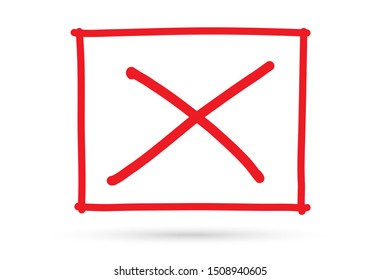 Popular Check List Symbol X Wrong Mark Isolated