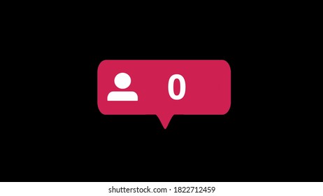 POPULAR Social Media Friend Request Button Counter Going Up.Nice And Unique Comment Icons With Beautiful Motion.Animation. Abstract Animation Of Social Media Reaction Buttons