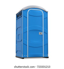 Portable Toilet Isolated. 3D rendering