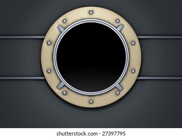 Porthole Gold. Window Ship. Screws.