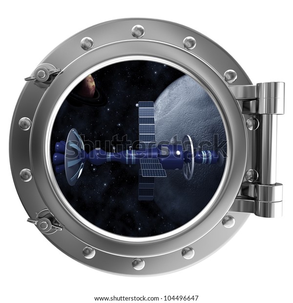 Porthole Overlooking Spacecraft Stock Illustration 104496647 | Shutterstock