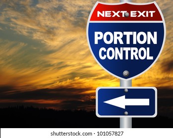 Portion Control Road Sign