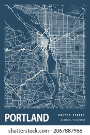 Portland - United States Blueprint City Map Is One Of The Coolest City Map Designs For You. This Is A Print-ready Graphic. Use For Printable Products