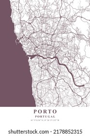 Porto - Portugal Orchid Plane Map