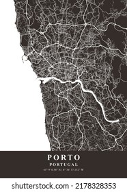 Porto - Portugal Wolf Plane Map