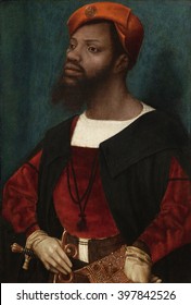 Portrait Of An African Man (Christophle Le More), By Jan Jansz Mostaert, C. 1525-30, Netherlandish Painting, Oil On Panel.