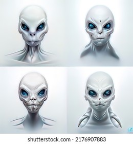 Portrait Of An Alien, Four High Definition Drawings In A Row