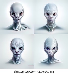 Portrait Of An Alien, Four High Definition Drawings In A Row