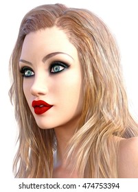 Blue Eyes Blonde Hair Model Stock Illustrations Images Vectors