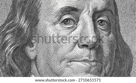 portrait of Benjamin Franklin, one of the founding fathers of the United States