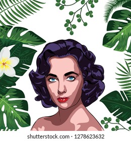 Portrait Elizabeth Taylor  Illustration