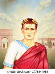 Portrait emperor Julius Caesar