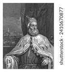 Portrait of Francesco Donato, Lucas Vorsterman (II), after Jacopo Tintoretto, 1651 - 1652 Portrait of Francesco Donato, doge of Venice.