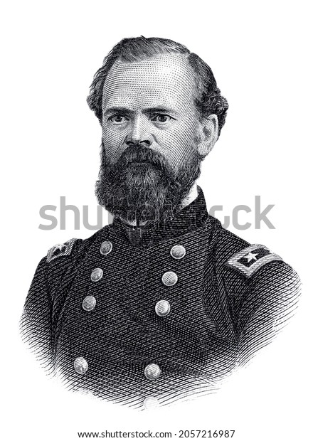 Portrait General James Birdseye Mcpherson Isolated Stock Illustration ...