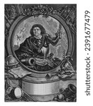 Portrait of Gilles Schey, Arnoud van Halen, 1683 - 1732 Allegorical portrait of Admiral Gilles Schey. In his hand the captain