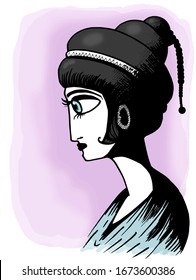 Portrait of Hellenistic Neoplatonist philosopher Hypatia.