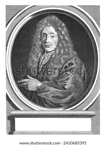 Portrait of Heydentrijk Overkamp, Adriaen Haelwegh, after David van der Plas, c. 1667 - c. 1696 Imagine de stoc © 