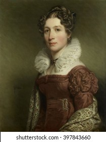 Portrait of Jacoba Vetter, by Charles Howard Hodges, c. 1816-37, British painting of Dutch woman, oil on canvas. She was the wife of Pieter Meijer Warnars, a Bookseller in Amsterdam