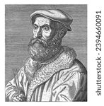 Portrait of Niccolo Tartaglia, Philips Galle, 1572 Portrait of Niccolo Tartaglia, a famous Italian mathematician. Bust to the left.