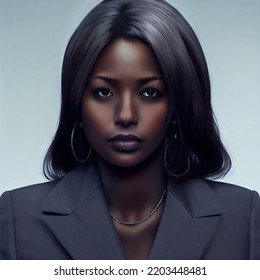 Portrait Of Strong African Female Boss