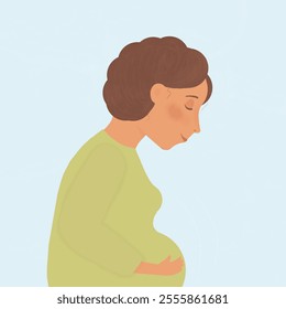 Portrait of young pregnant woman. Concept of pregnancy and motherhood. - Powered by Shutterstock