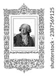 Portret van Honore Gabriel de Riqueti, Auguste Jean Baptiste Marie, II Blanchard, Auguste Thomas Marie Blanchard, Charles Ernest Clerget, after Joseph Boze, 1829 - 1898