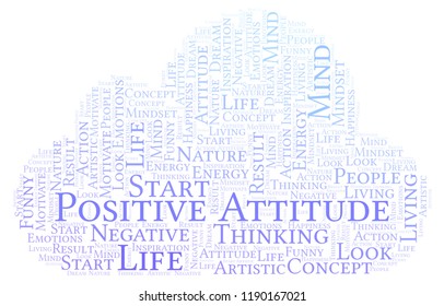 Positive Attitude Word Cloud Made Text Stock Illustration 1190167021 ...