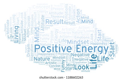 Positive Energy Word Cloud Made Text Stock Illustration 1188602263 ...