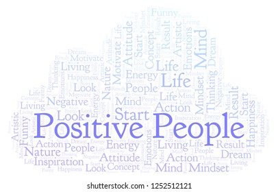 Positive People Word Cloud Made Text Stock Illustration 1252512121 ...