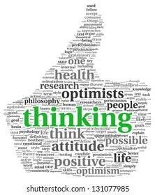 Positive Thinking Concept Word Tag Cloud Stock Illustration 131077985 ...