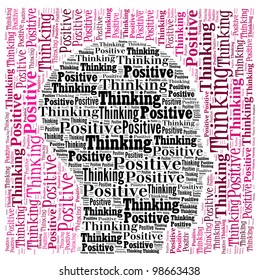 Positive Thinking Infotext Graphics Arrangement Word Stock Illustration ...