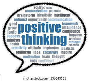 Positive Thinking Speech Bubble Stock Illustration 136643831 | Shutterstock