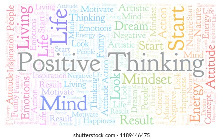 Positive Thinking Word Cloud Made Text Stock Illustration 1189446475 ...