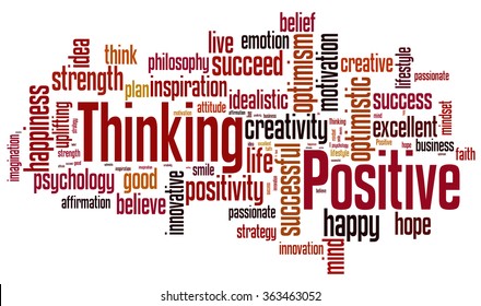 Positive Thinking Word Cloud Positive Thinking Stock Illustration ...