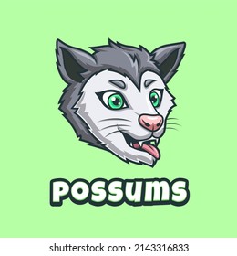 Possums Head Mascot Logo Cartoon Stock Illustration 2143316833