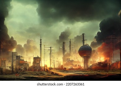 Post Apocalyptic World After The Destruction Of Everything 