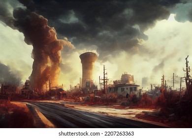 Post Apocalyptic World After The Destruction Of Everything 