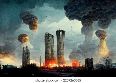 Post Apocalyptic World After The Destruction Of Everything 