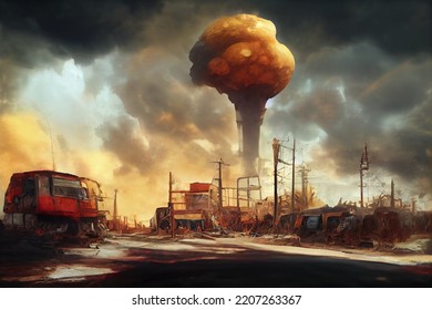 Post Apocalyptic World After The Destruction Of Everything 