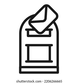 Post Box Or Letter Box Icon. Mailbox Line Illustration