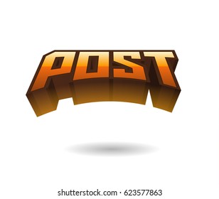 Post Text for Title or Headline. In 3D Fancy Fun and Futuristic style