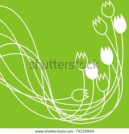 Postcard with flowers