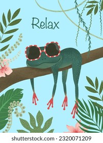 Postcard frog in the tropics